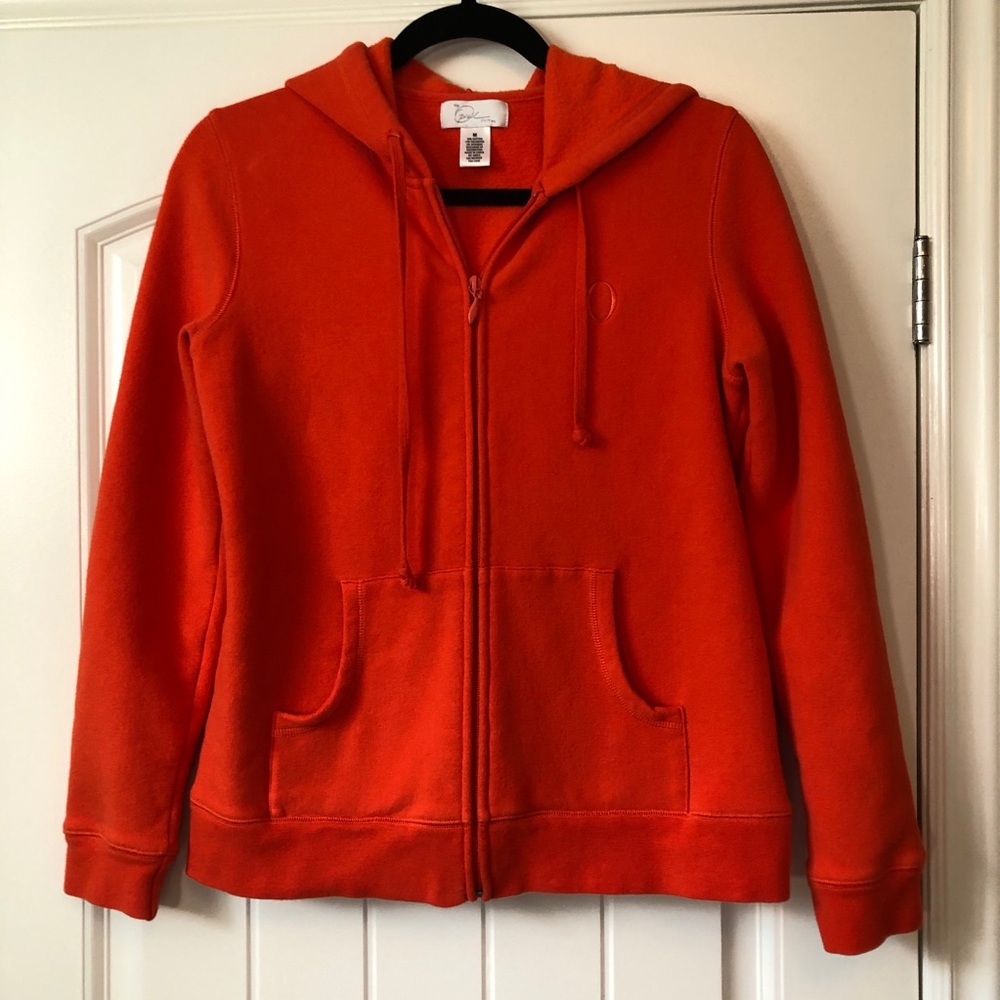 “Oprah” orange zipped hoodie